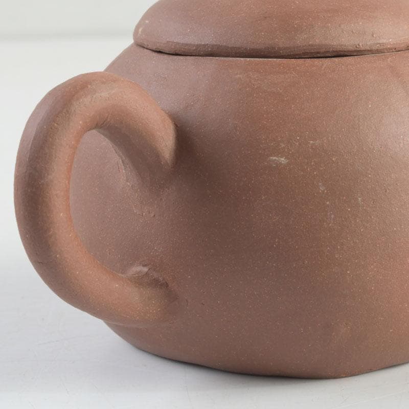 煎茶道具　常滑焼　三代山田陶山製　紫砂　朱泥　急須　共布共箱　V　9568