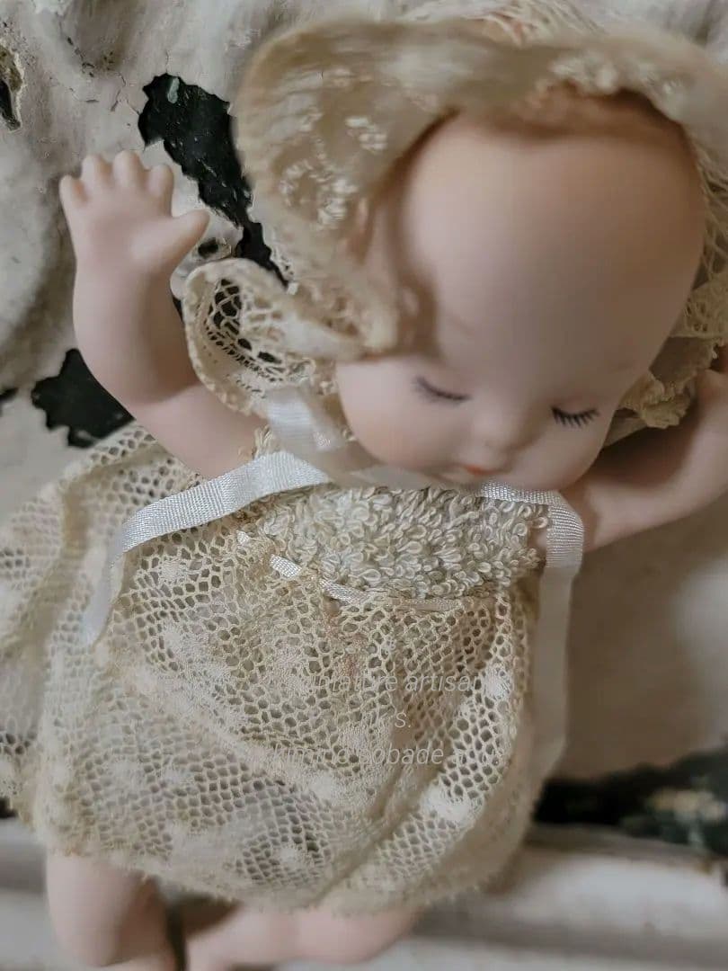 フランスアンティーク　ビスクドール　ミニョネットbebe　ベベドール　ねんね