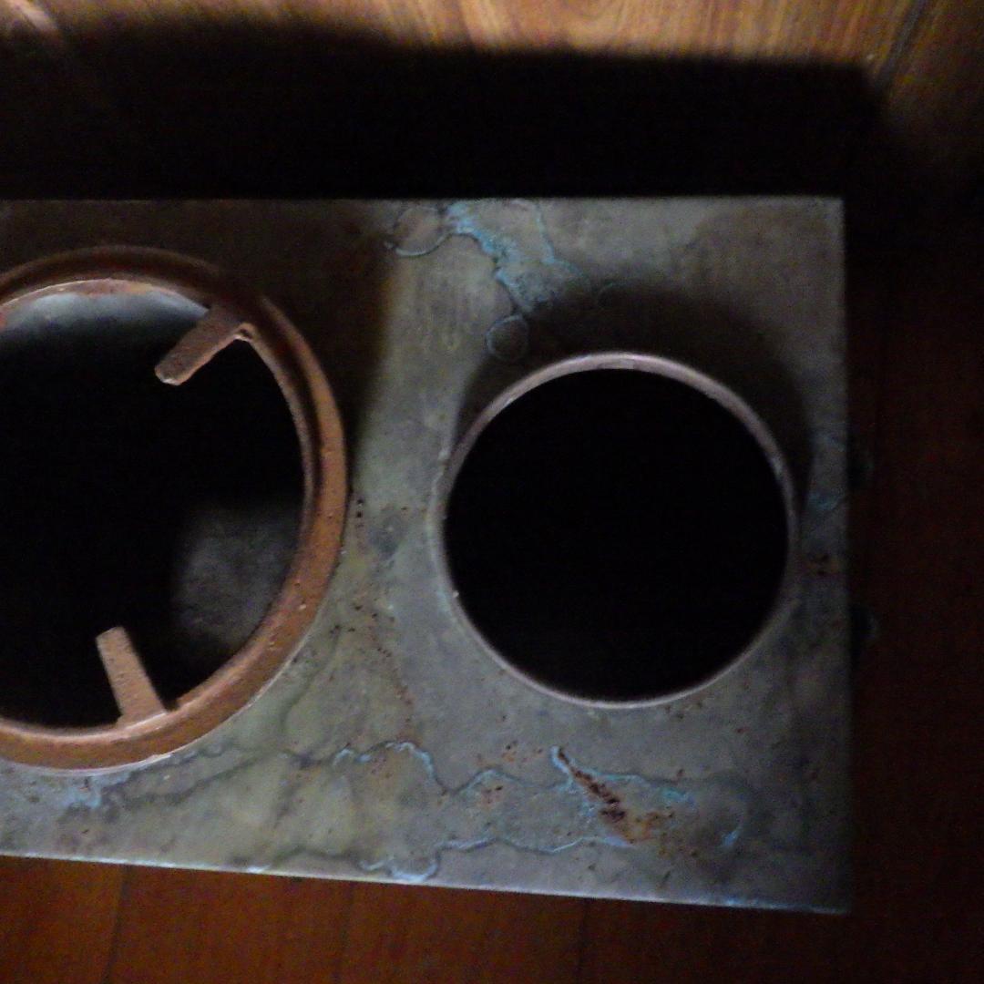大正ロマン　酒燗器と鉄瓶付き　時代真鍮