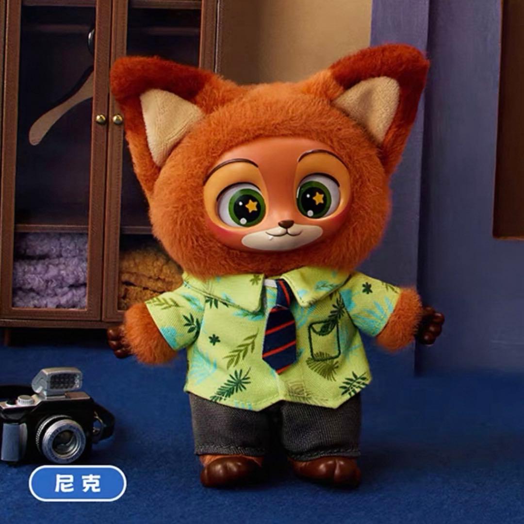 MINISO ディズニー　ズートピア　マスコット　ぬいぐるみ ニック　2点セット