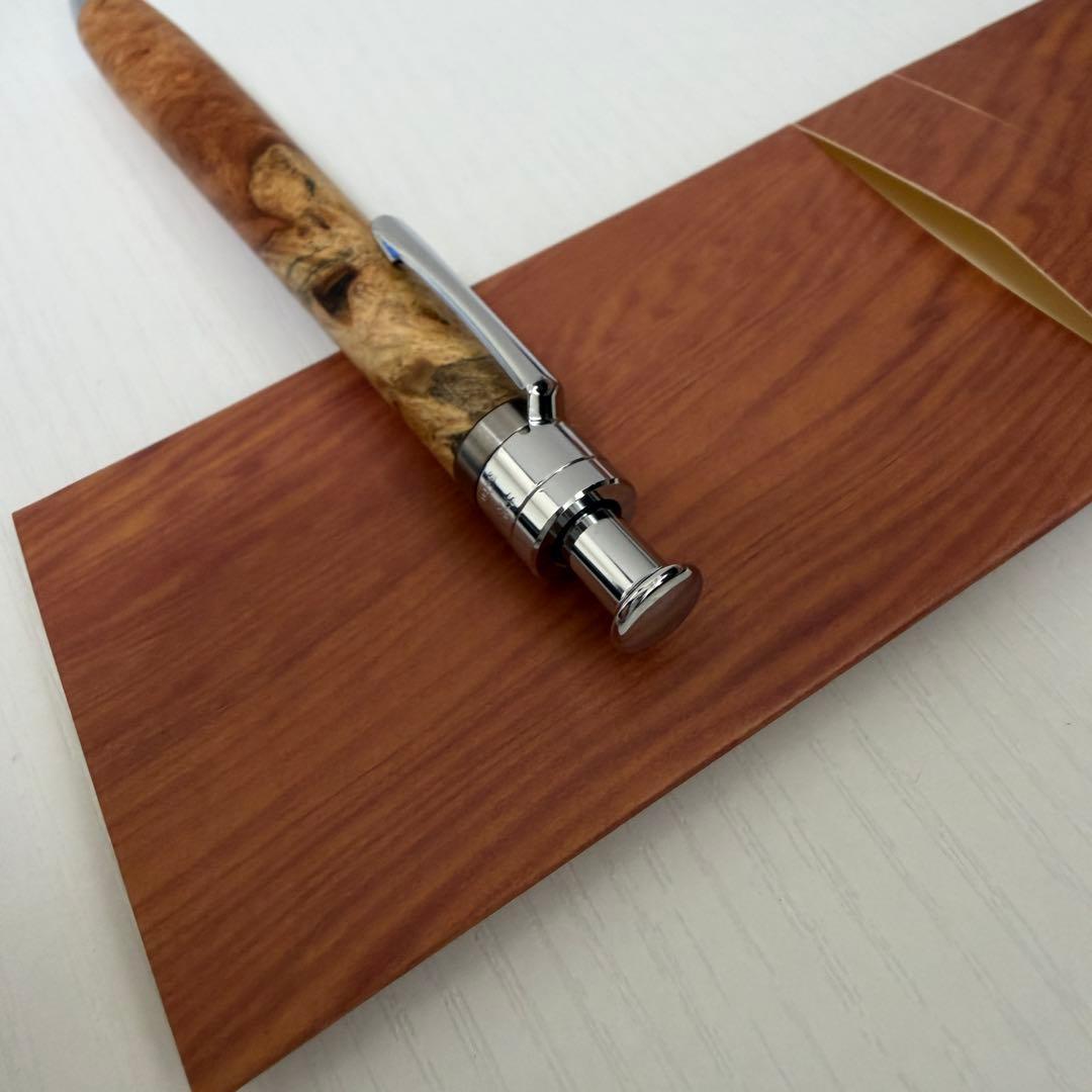 【新品未使用】工房楔 ルーチェペン（ボールペン）花梨紅白（こぶ杢）