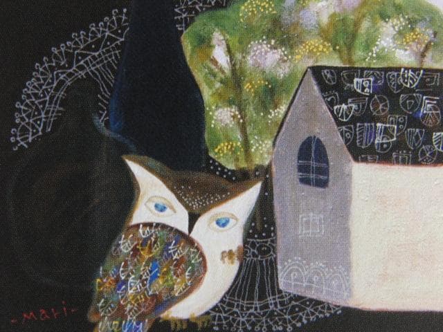 前田麻里、春愁、希少な画集より、新品高級額、額装付、状態良好