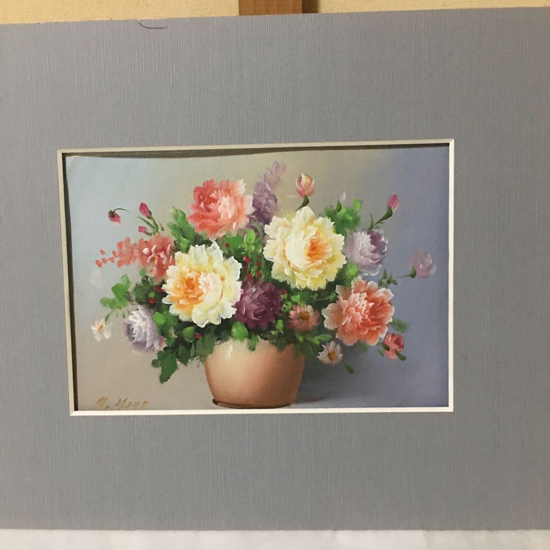 油絵手書き薔薇