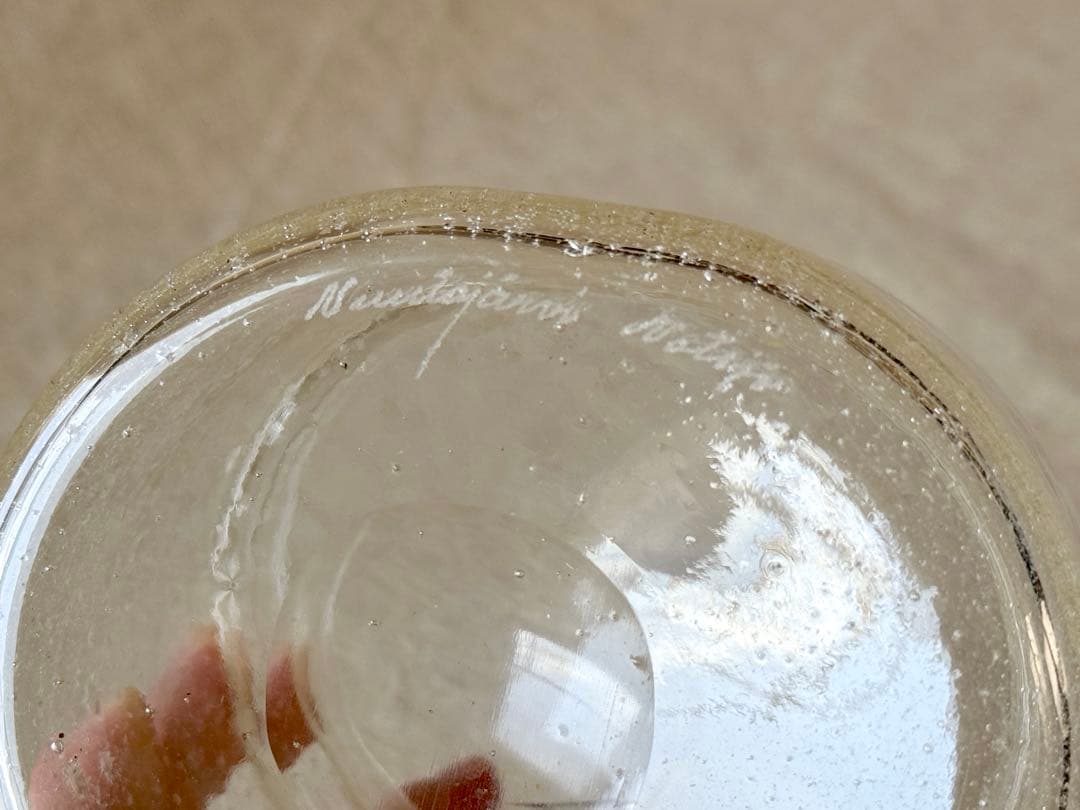 nuutajarvi ARABIA Sargasso(クリア)持ち手つきのベース