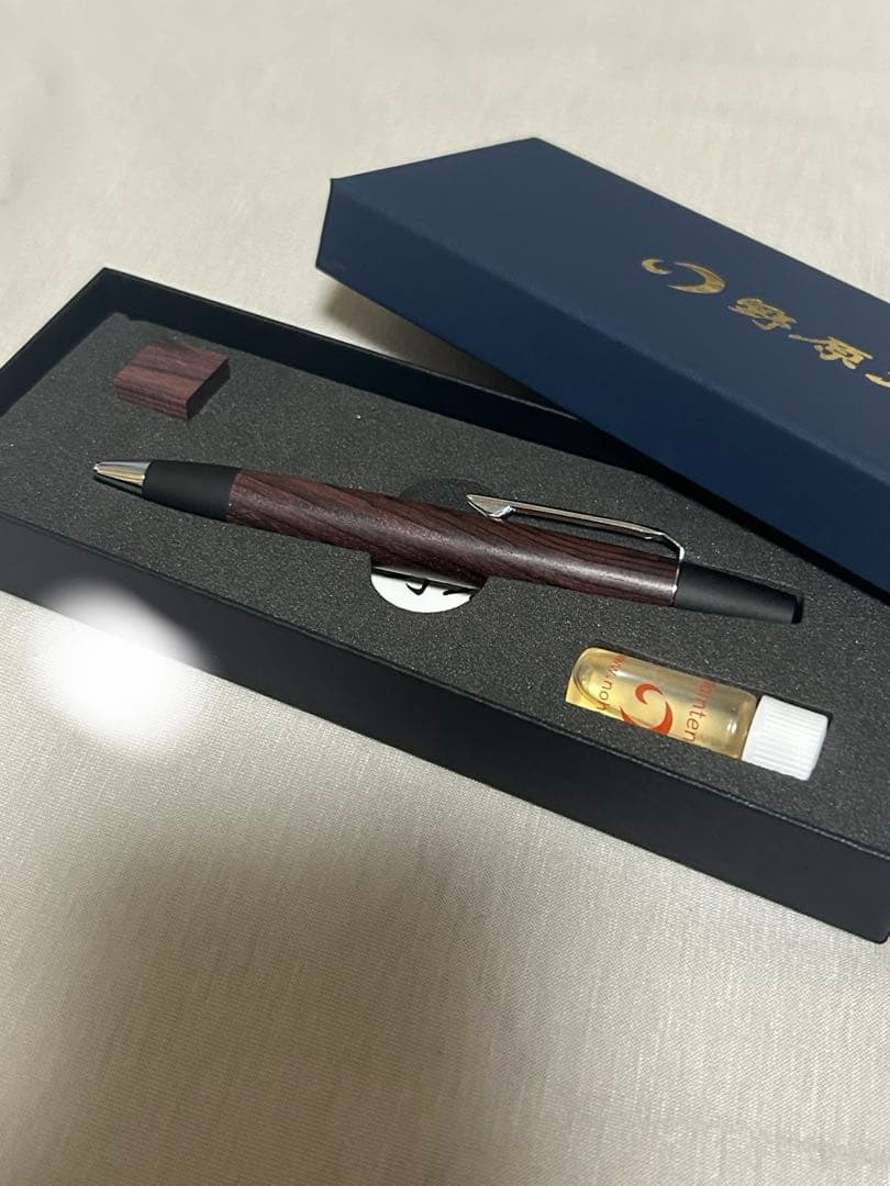 野原工芸　キングウッド　ローターリーボールペン　メンテナンスオイル付き