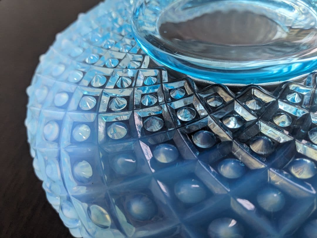 フェントン　ブルーオパルセント　ダイヤモンドレース　ディッシュ　大皿