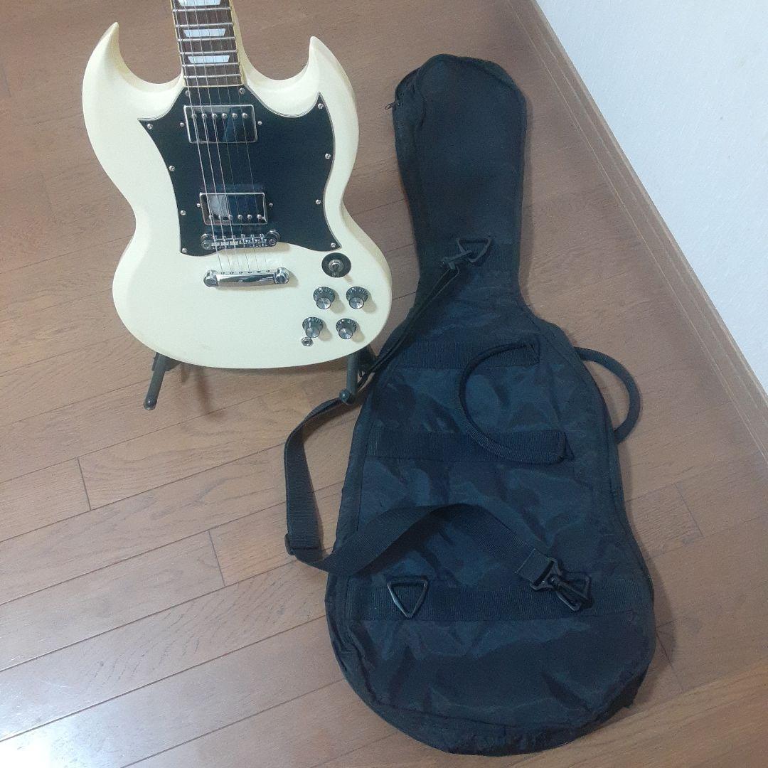 Photogenic SGスタイル エレキギター アイボリー　ケース付き