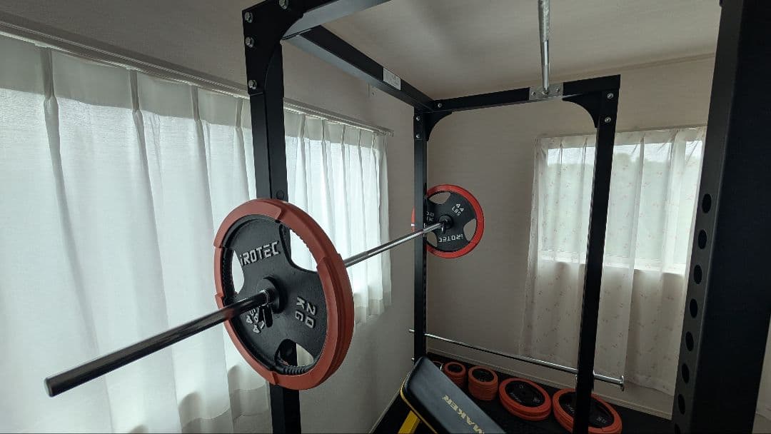 ボディーメーカー　パワーラック　アイロテック　140kg　バーベル　ホームジム