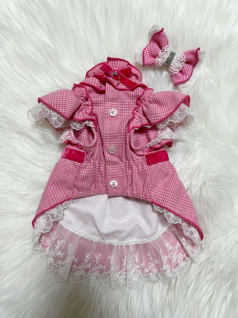 リュクスバーディ 犬服 ドッグウェア シュクレワンピース チェック柄