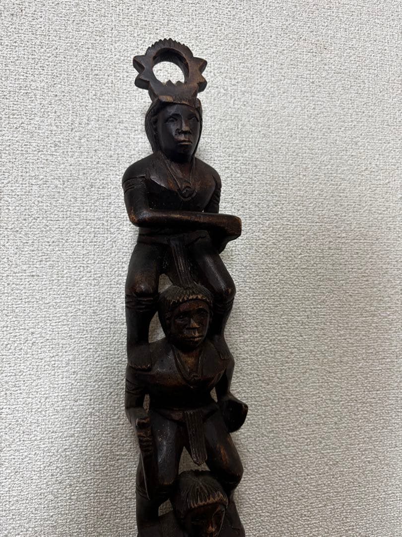 フィリピン 木彫り像 民族アート 古美術 高さ62cm アンティーク