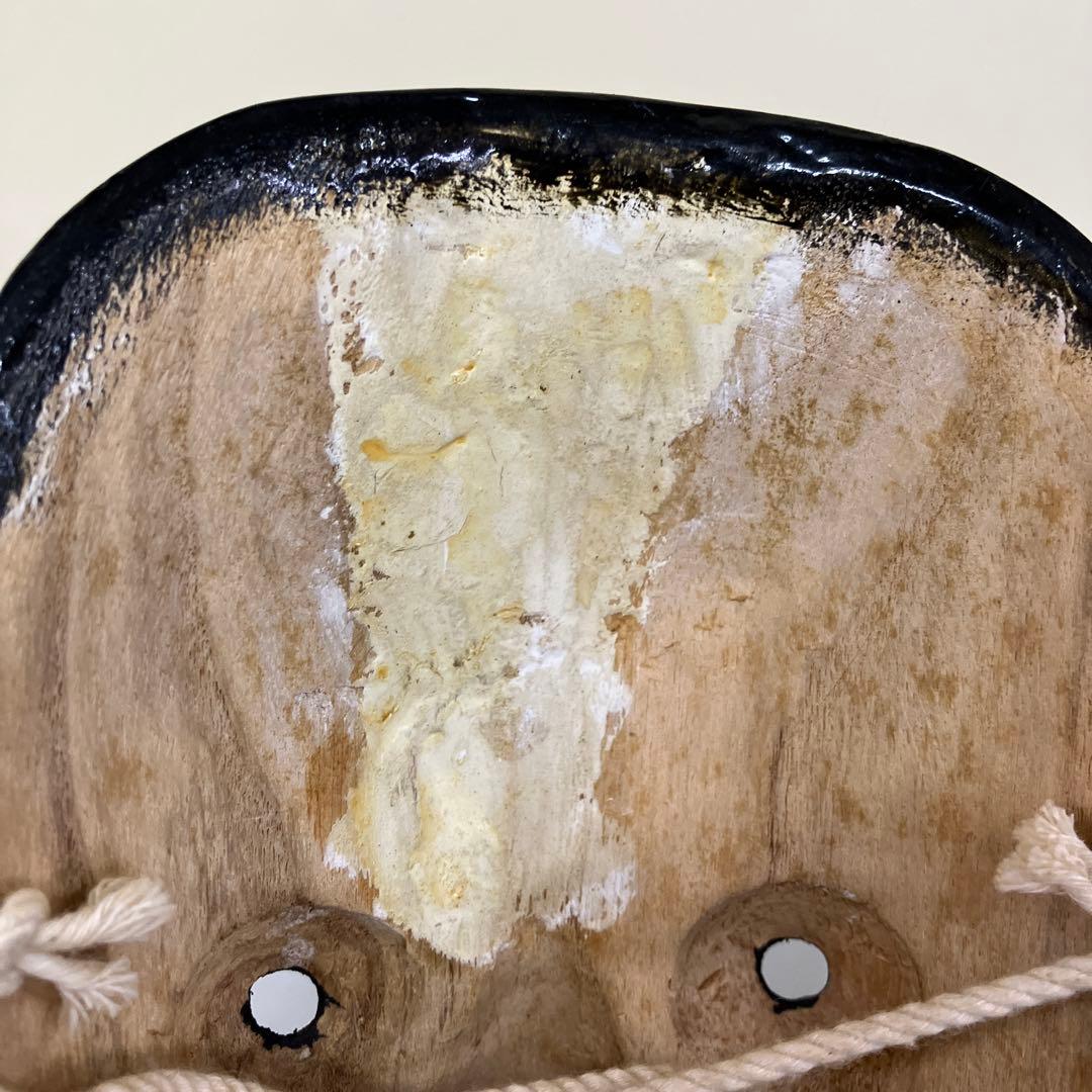 E-4 昭和レトロ 伝統芸能 能面 翁面 お面 壁掛け 壁飾り 置物 飾り