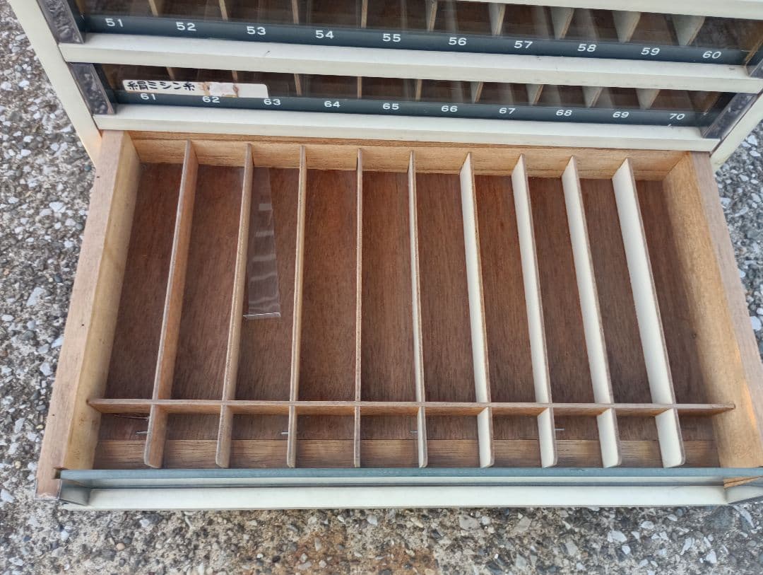 4254）糸販売木製ケース　　手芸 店舗什器 昭和レトロ