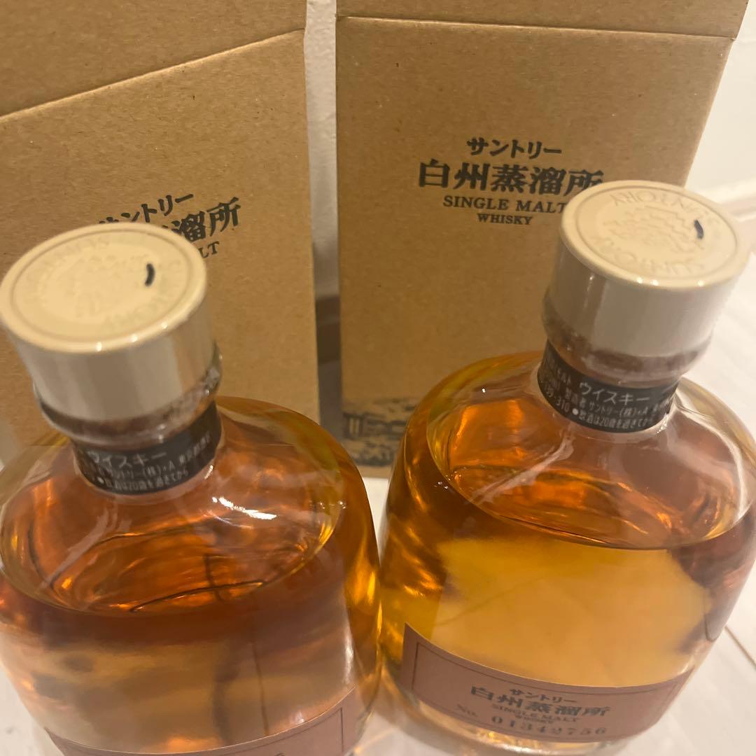 【白州蒸留所限定】サントリー　シングルモルトウイスキー 300ml 箱付き　2本