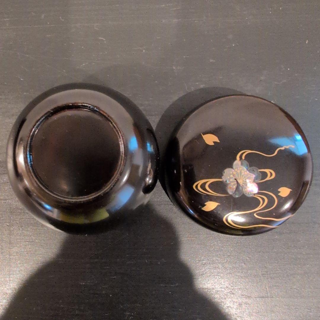 茶道具　桐柾茶通箱　木製漆棗二点　計三点