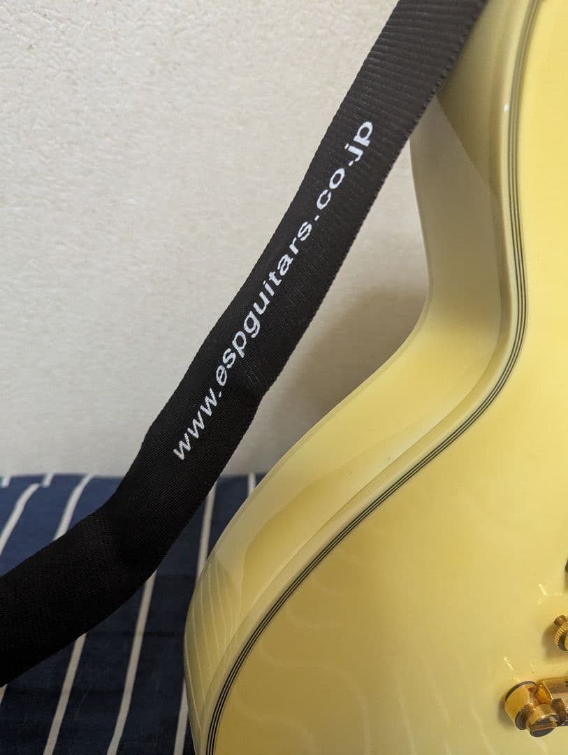 イエロー エドワーズ レスポールスタイル エレキギター ギターケース付き