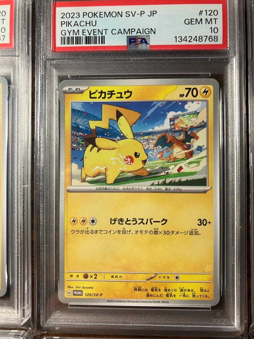 【PSA10】ポケモン6連番　ピカチュウ　げきとうスパーク　ジムプロモ