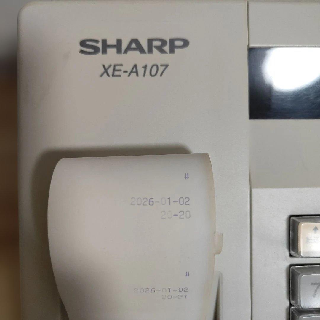 SHARPシャープ レジスター XE-A107 鍵、ACアダプター付き