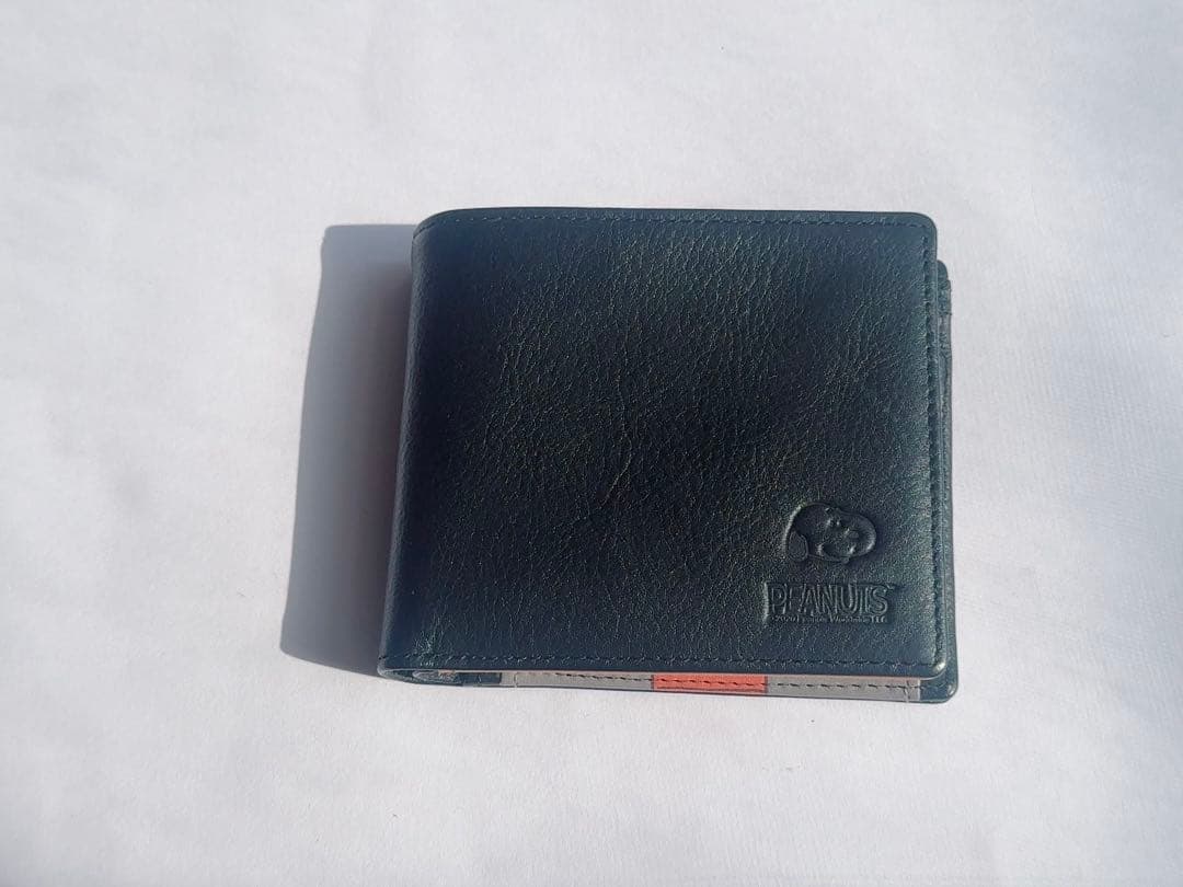 PEANUTS スヌーピー 二つ折り財布 ブラック