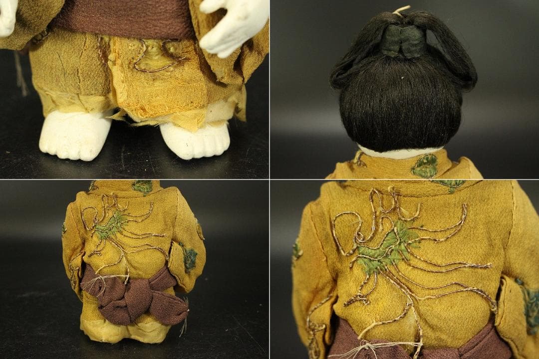 古い 御所人形 大小 二件 時代物(ZE671)