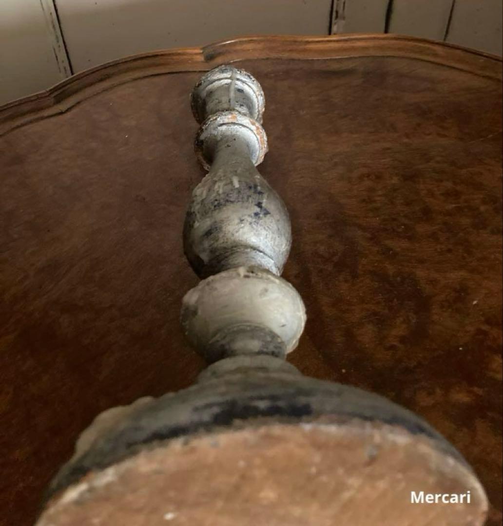 【希少】フランス　19世紀 アンティーク　キャンドルスタンド 木製 シャビー