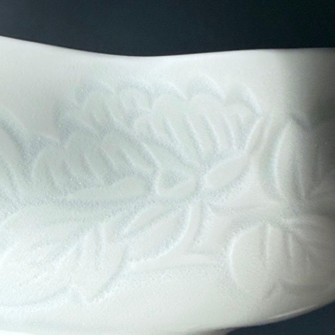 白磁の名工　樋渡陶六　煎茶器　揃い　茶道具　花彫文様　無傷　ほぼ未使用