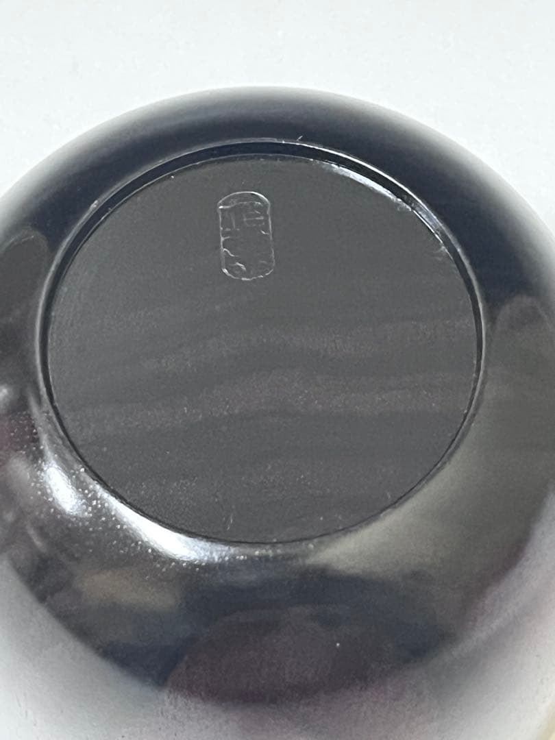 E528 福田芳朗 縞黒檀南天杢象嵌 棗 茶道具 茶器 茶入 共箱 共布