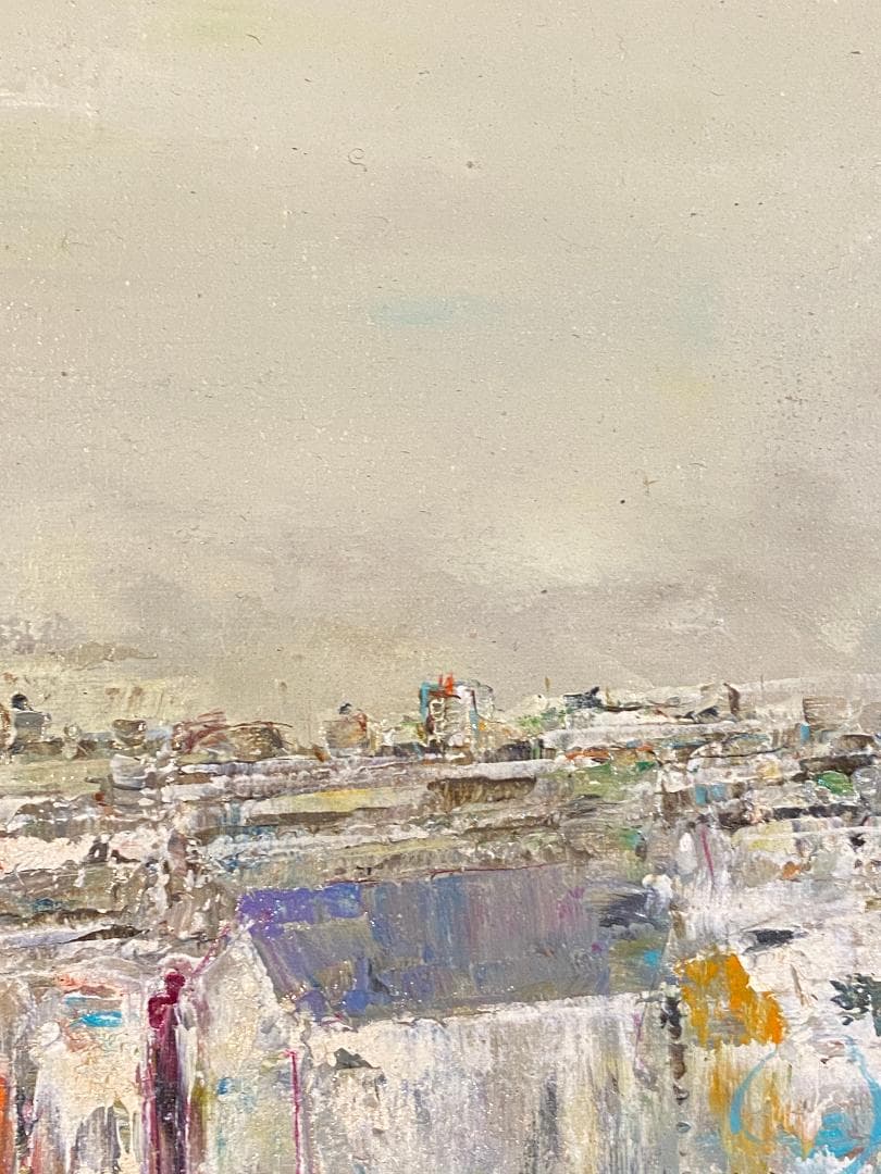 「真作」住田昭「PARIS」風景画　油彩画　額装　サイン有り　F6号