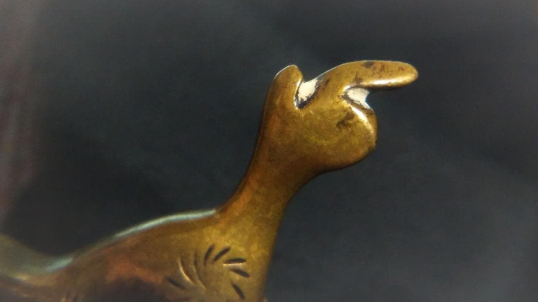 【 獅子形金銅帯鉤 】　ベルト鉤　経世紀品