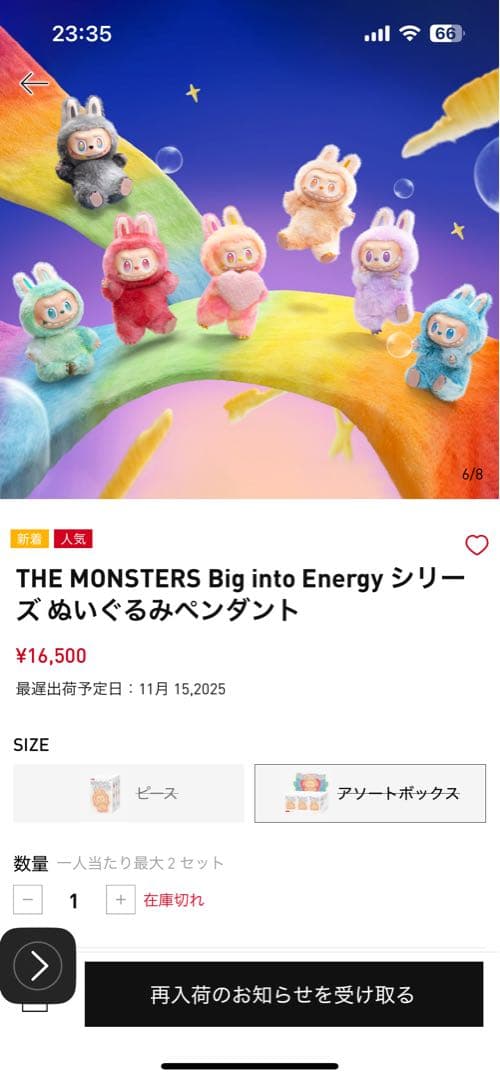 未開封・正規品です　ラブブ Big into Energy アソートボックス