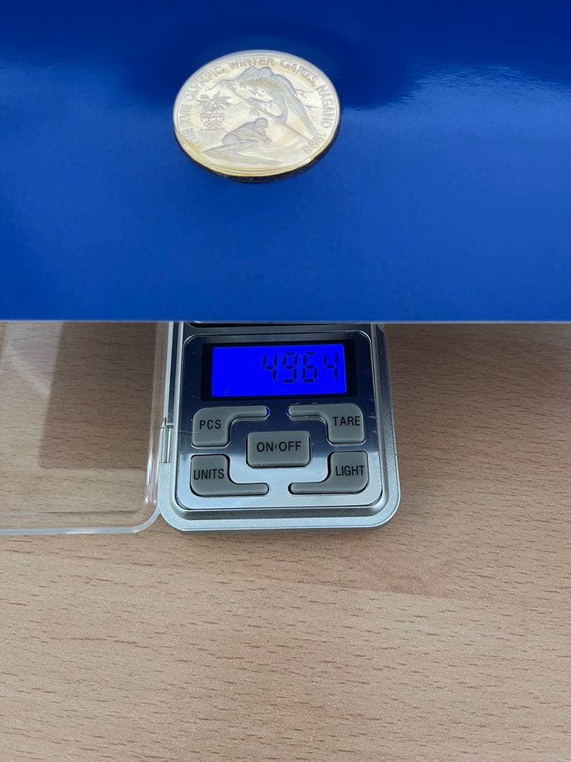 1998年長野オリンピック記念 純銀メダル 純金仕上げsilver999約35g