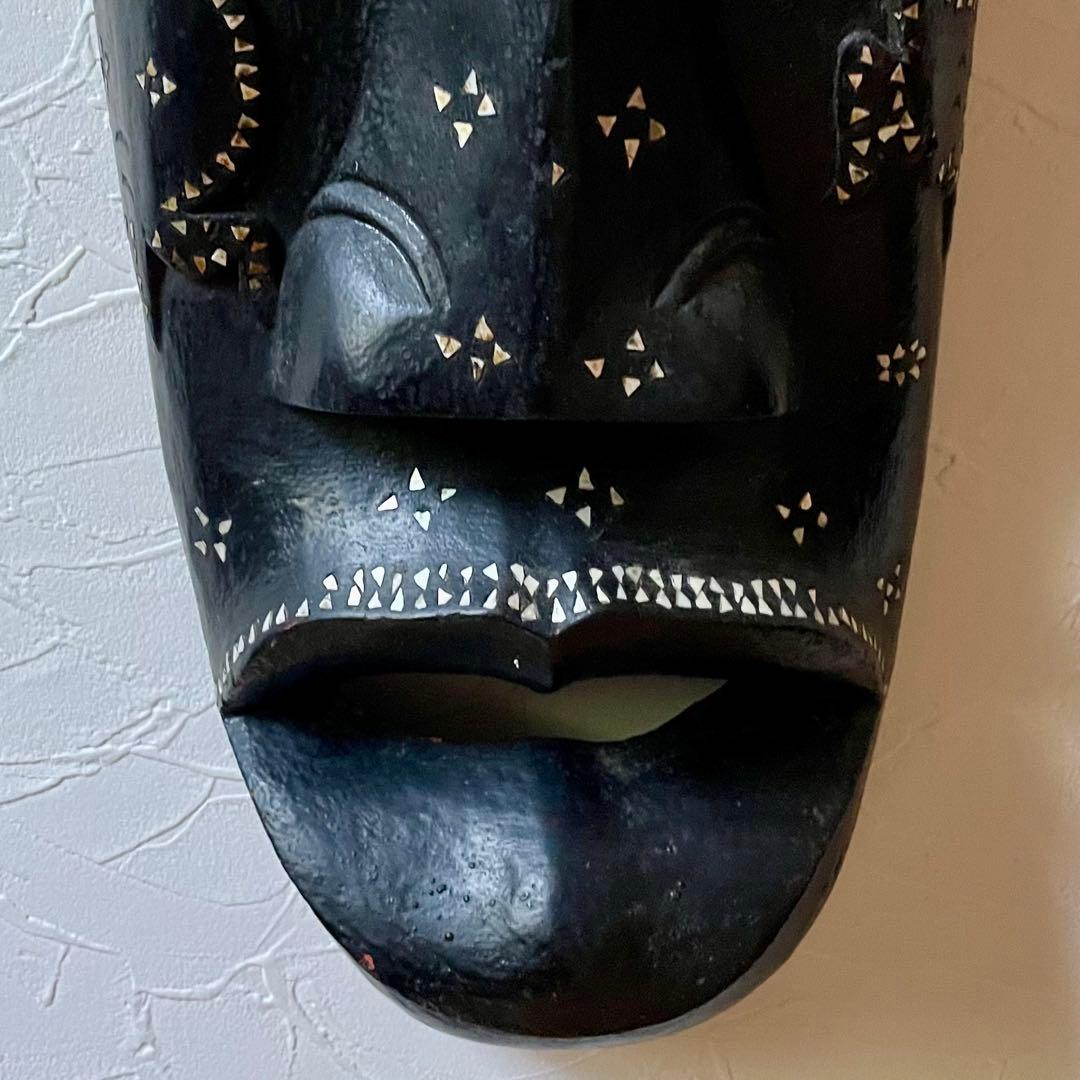 インテリアにインドネシア バリ島 細長いお面 約75cm エスニック