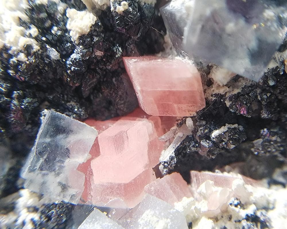 435 約1.5kg ロードクロサイト＆フローライト アパタイト スイートホーム