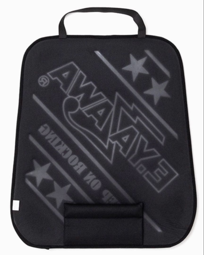 キ*ー様 矢沢永吉　希少　カーシートクッション(ロゴ)ブラック　品切れ