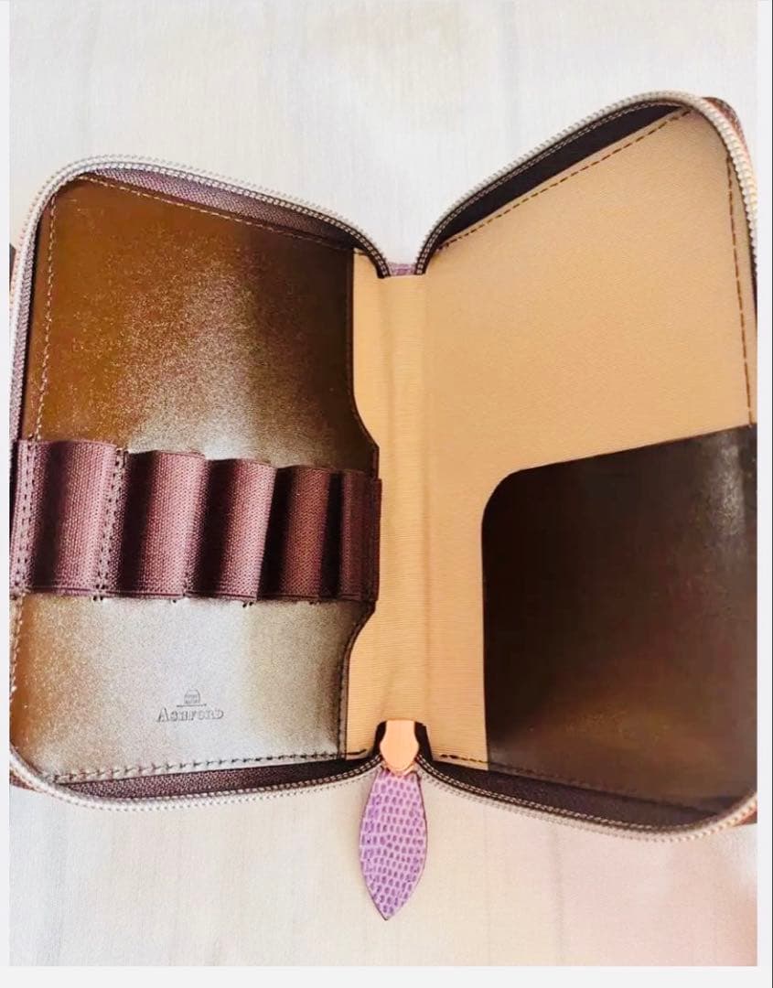 ネオフィナード ローズゴールド ラベンダー 5本差しペンケース