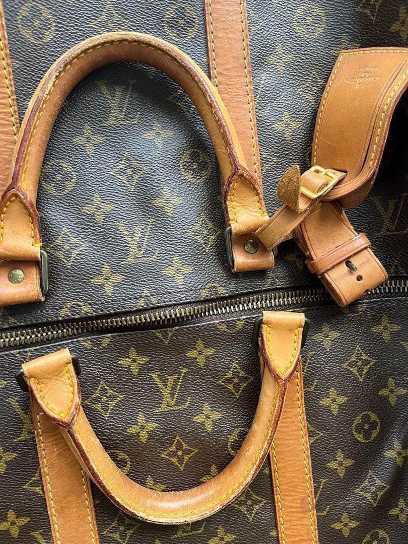 ルイヴィトン　旅行カバン　ボストンバック　キーポル　モノグラム　レトロ　総柄