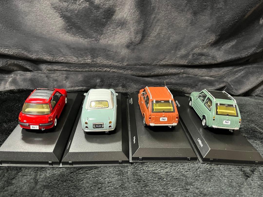 箱有　4台　京商　日産　PAO パオ　オリーブ　オレンジ　フィガロ　Be-1