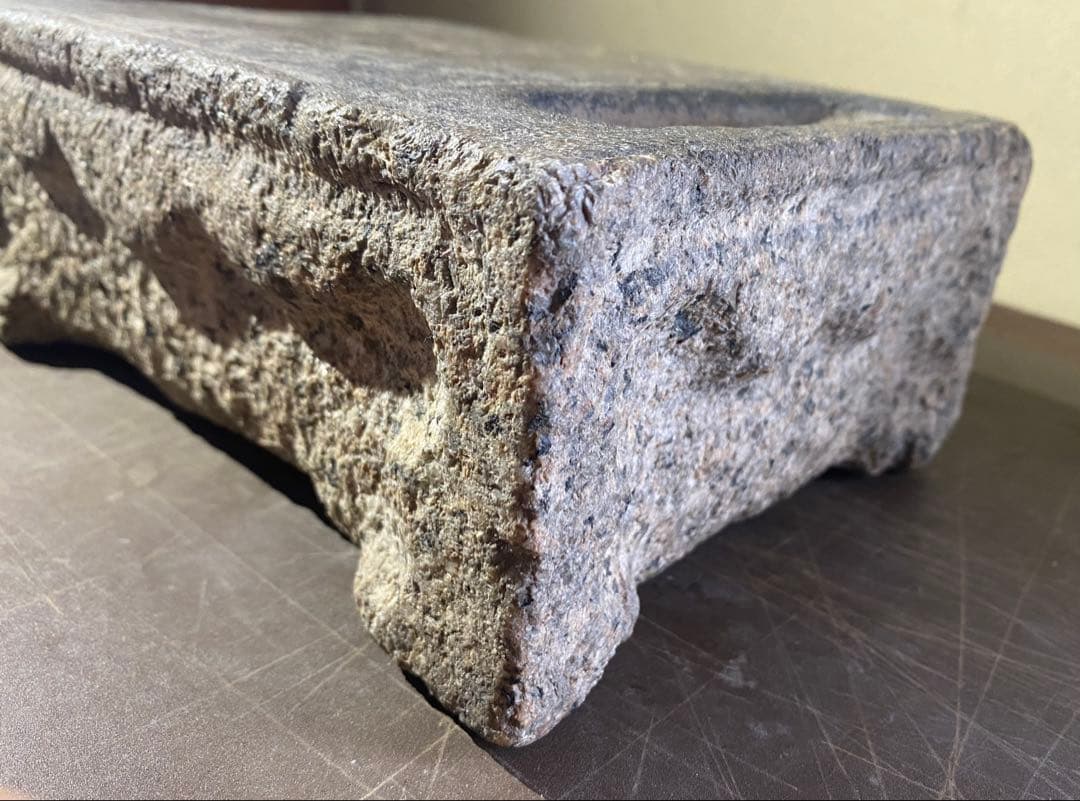 李朝アンティーク　自然石　硯 ・飾り台　花台・香台　ヴィンテージ　レア