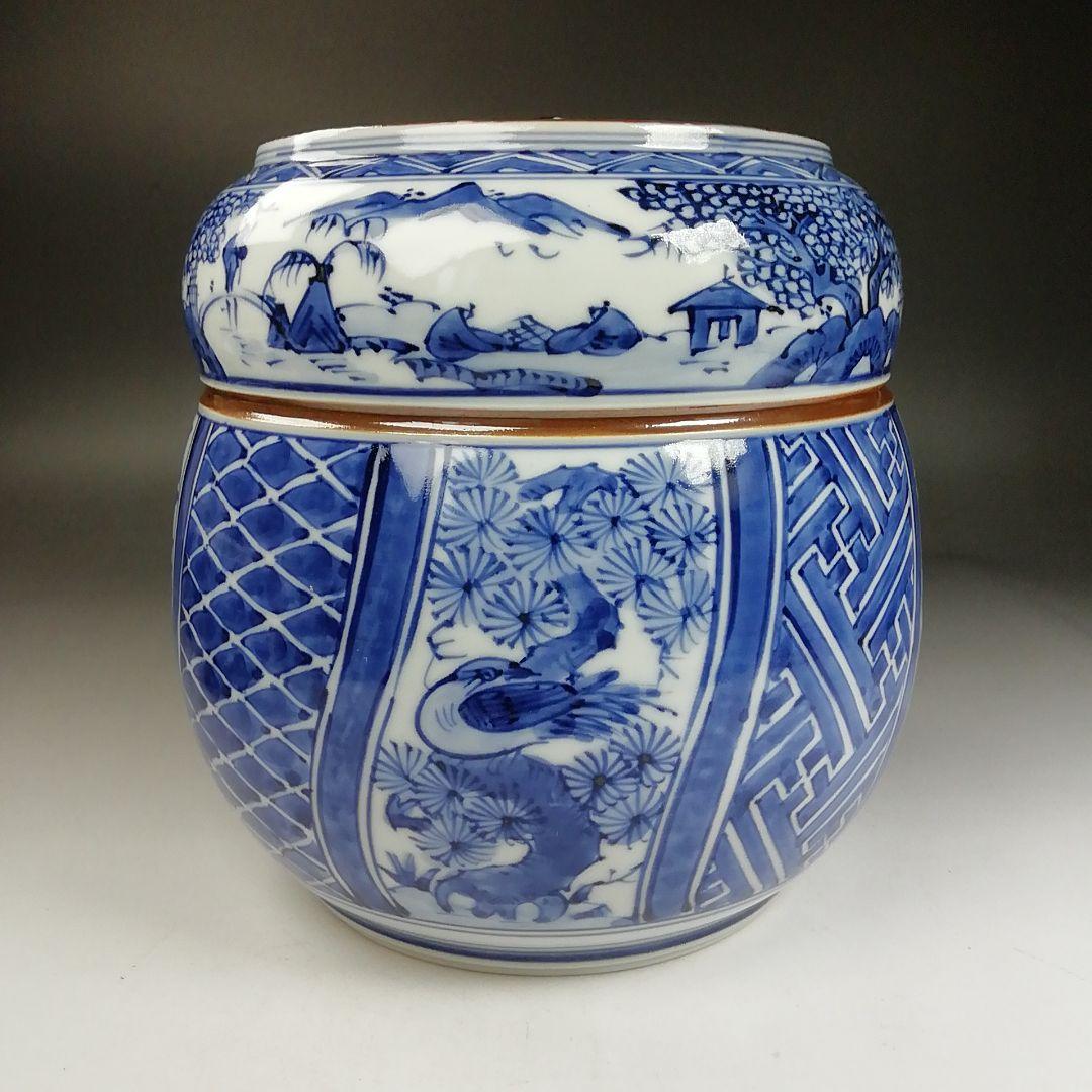 Ｗ２１４　皆具　『青華　祥瑞写　台子皆具』『高野昭阿弥 造』　共箱　茶道具