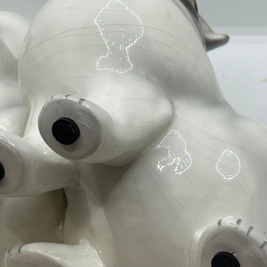 イタリア製　Ceramiche Ronzan うさぎ　2匹　陶器　置物　希少