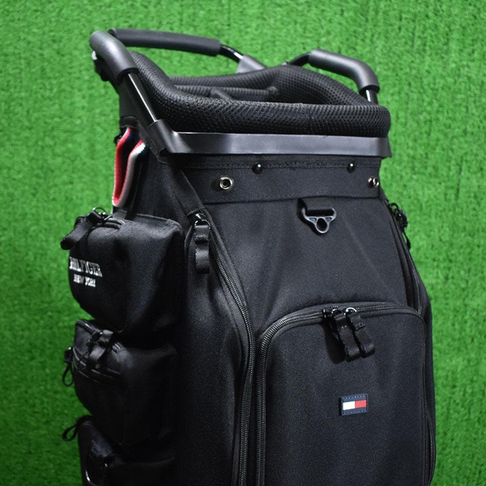 トミーヒルフィガー ゴルフ キャディバッグ 9型【ブラック】新品！