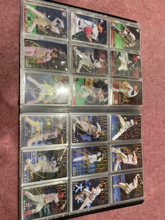 プロ野球チップス　金箔サイン　赤箔サイン