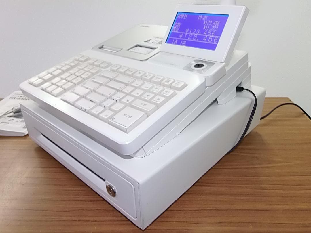 PCで売上管理220設定無料カシオSR-S4000軽減税率インボイスレジスター