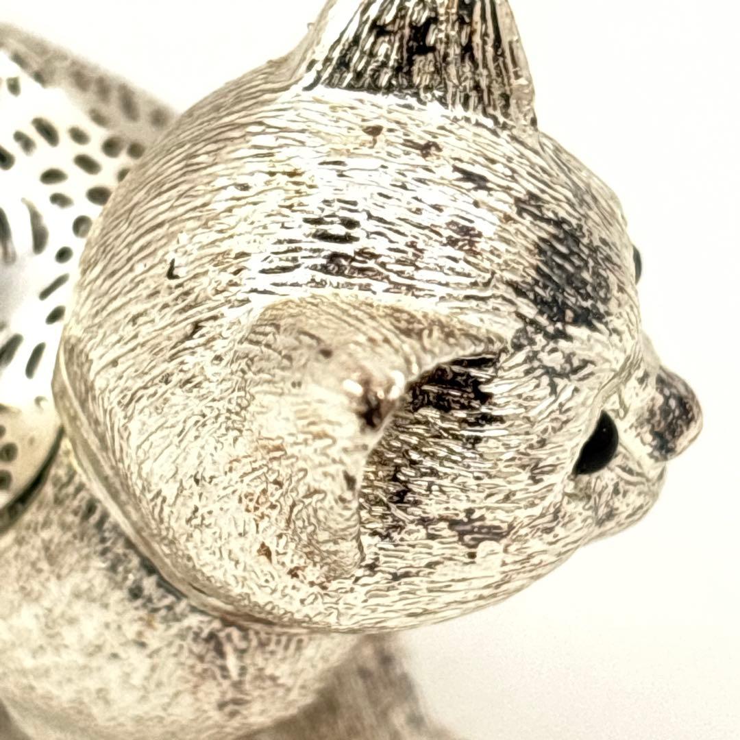 美品 クリストフル 置物 猫 ネコ リュミエール コレクション