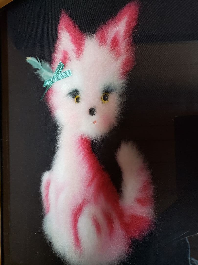 文化刺繍　松鳩文化刺繍　完成品　額付き　高級文化刺繍　絵画　ハンドメイド　箱あり