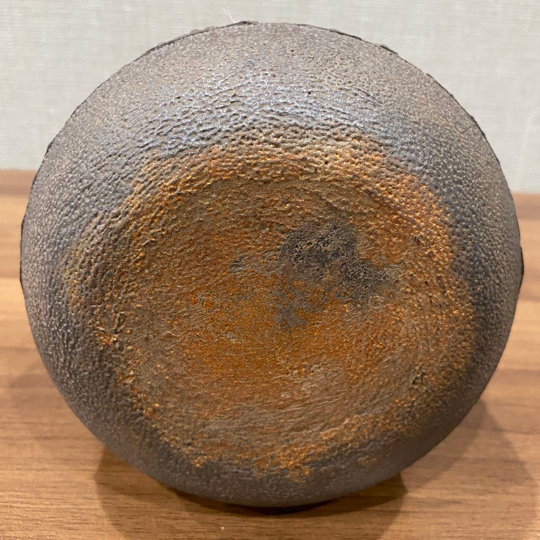 【佐藤清光 】真形 煎茶道具 茶道具 共鉄瓶　茶釜　ダークブラウン