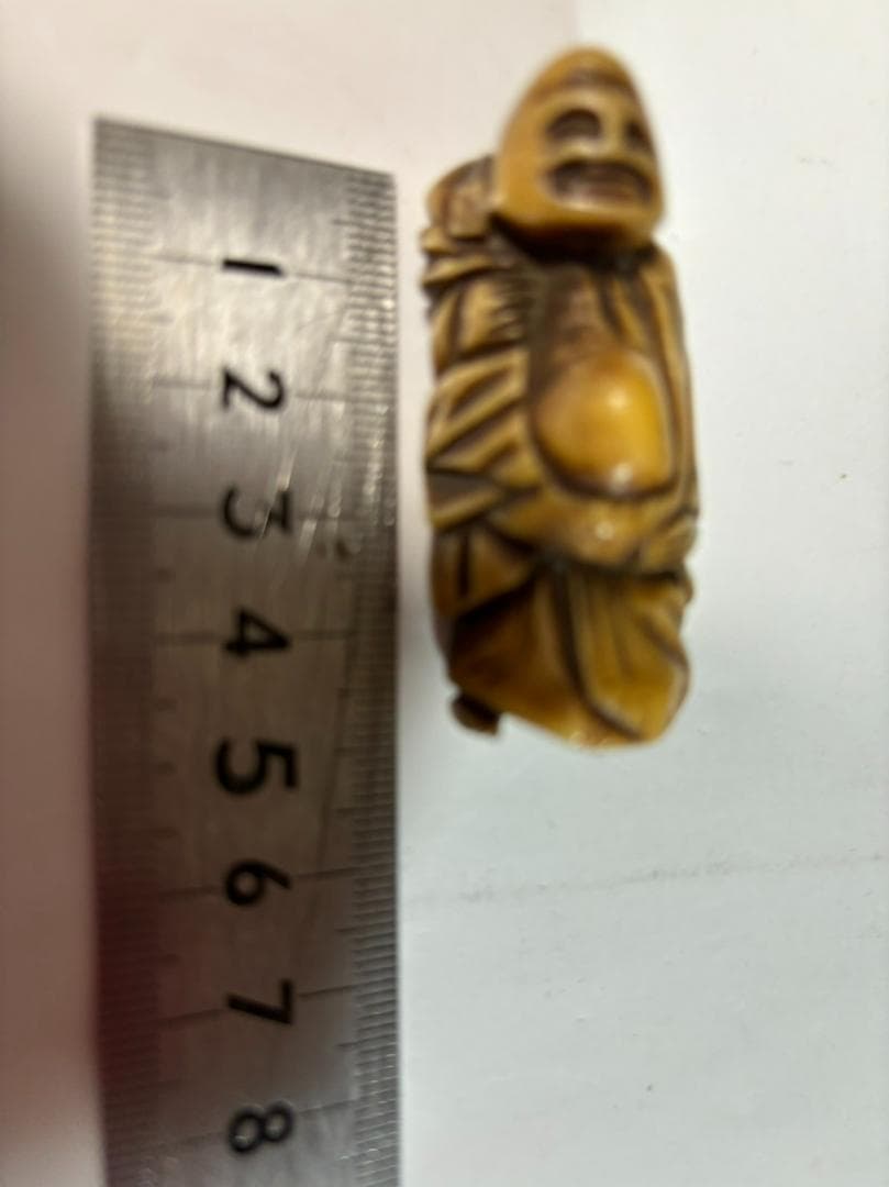 布袋　根付け　アンティーク