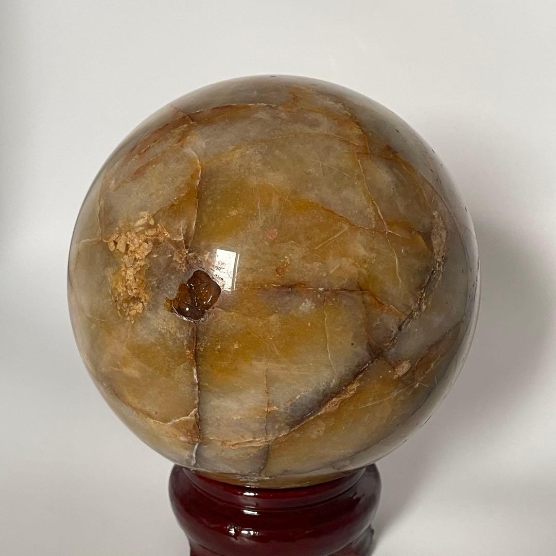 【H&E社正規品／保証書付き】ヒマラヤ・レッドゴールド・アゼツライト スフィア