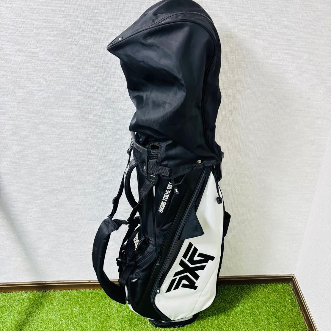 PXG スタンド式　キャディバッグ　ゴルフ　ブラック　ホワイト